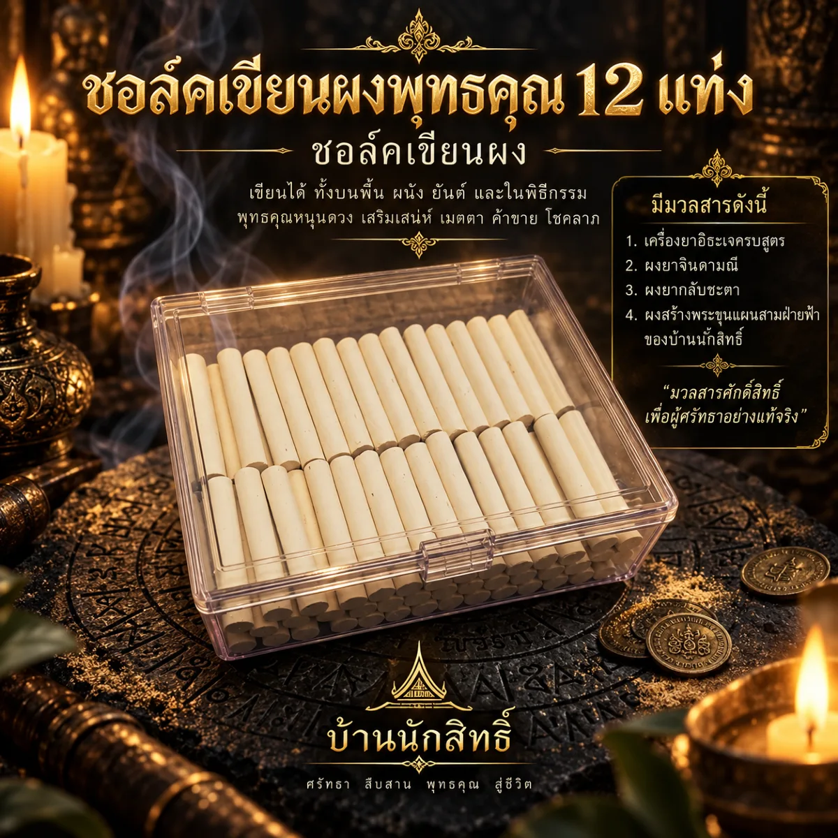 Sacred Powder Chalk, set of 12 sticks